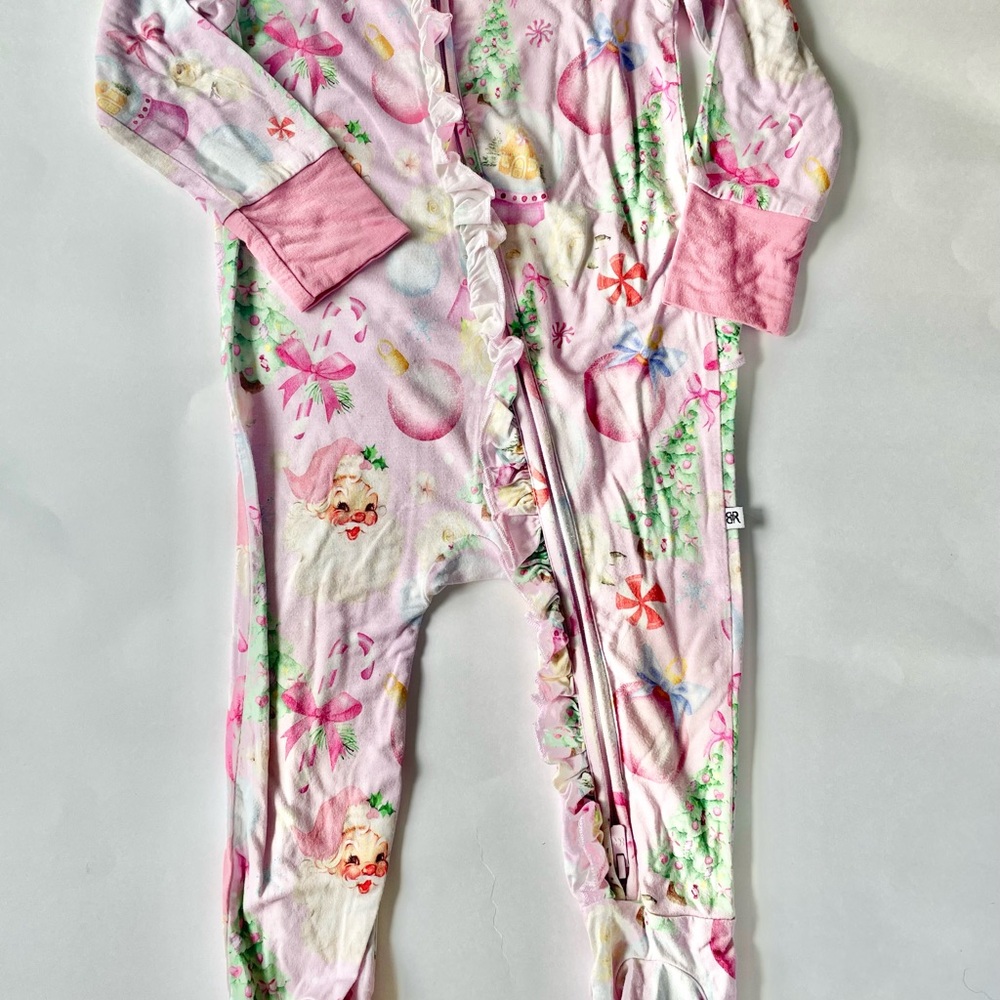 Pink Holiday Baby One Piece Pajama